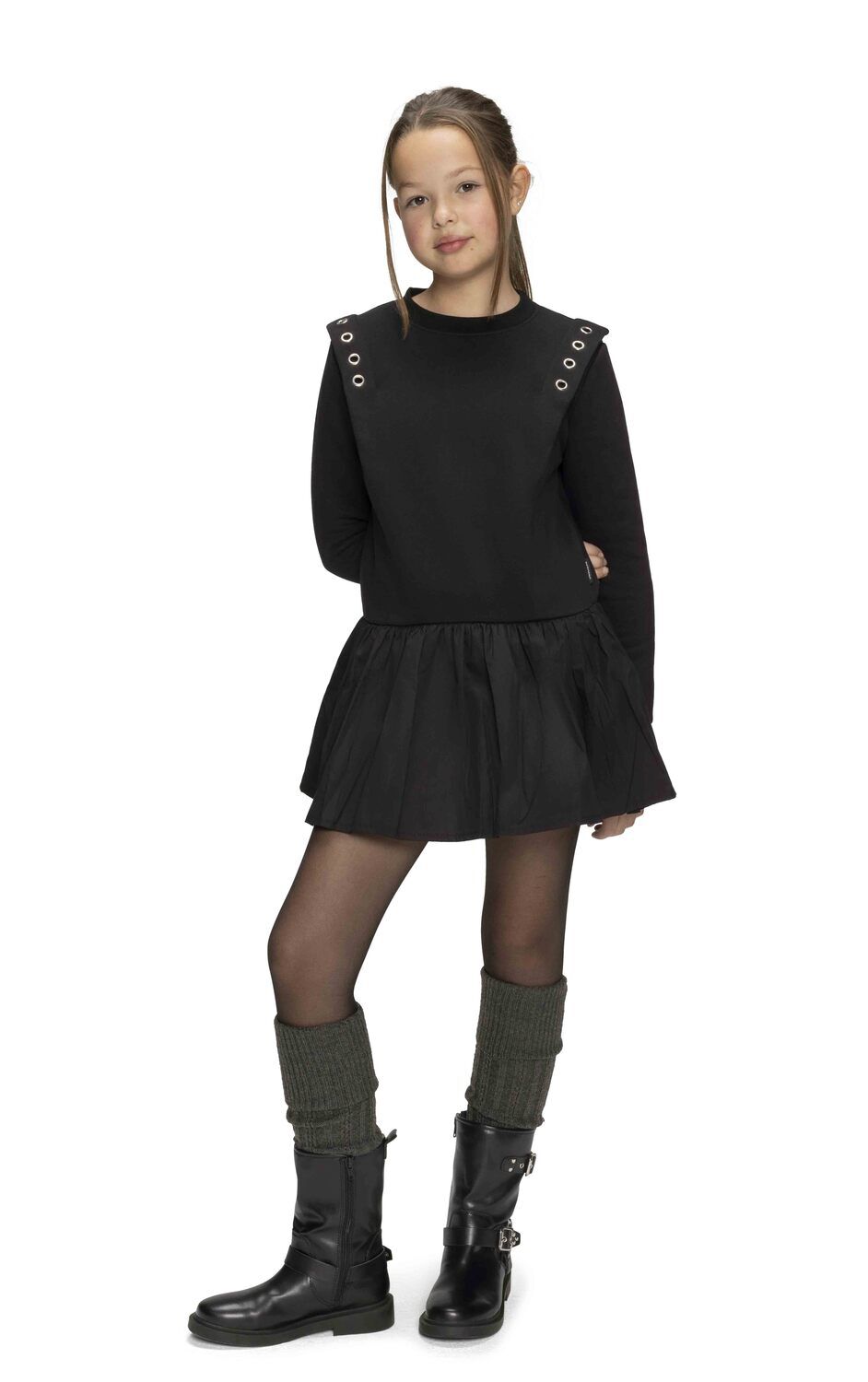 Schwarze RETOUR Minikleid EMMY - large