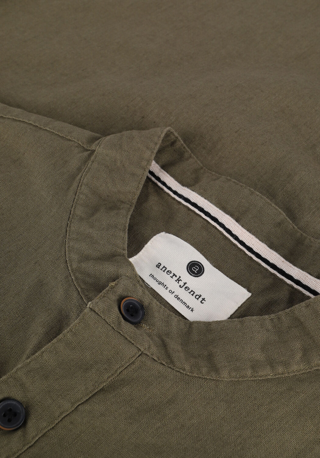 Gr&uuml;ne ANERKJENDT Casual-Oberhemd AKLUKAS LINEN SHIRT - large