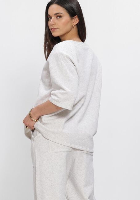 Graue ALIX THE LABEL Pullover & Cardigans LADIES KNITTED V-NECK SHORTSLEEVE SWEATER - large