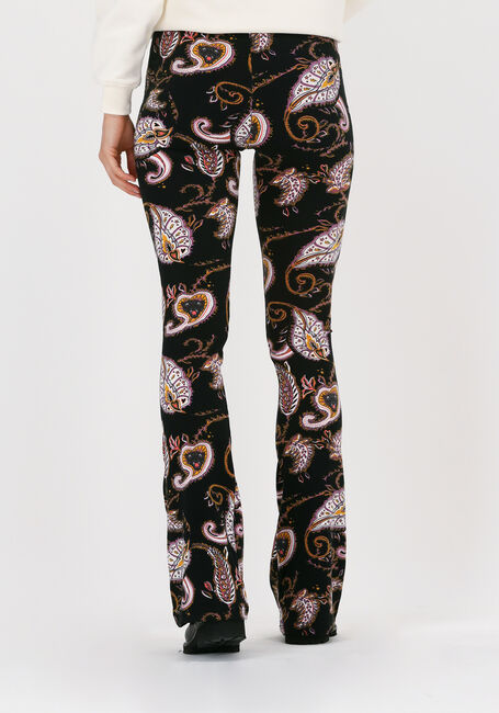 Schwarze COLOURFUL REBEL Schlaghose PAISLEY PEACHED FLARE PANTS - large