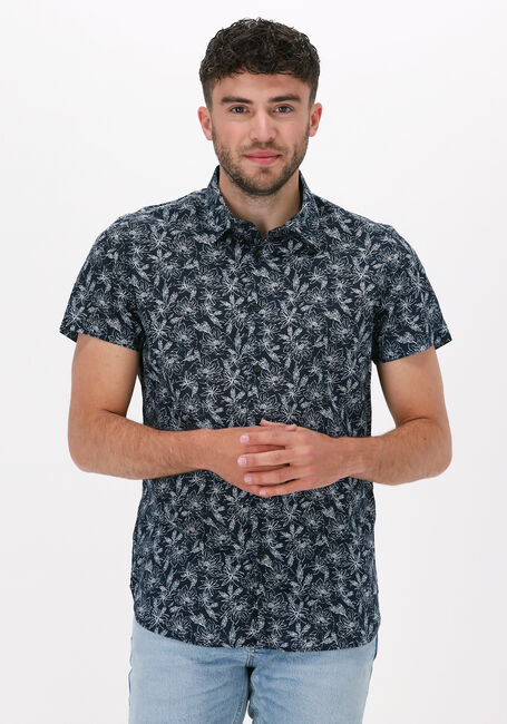 Blaue DSTREZZED Casual-Oberhemd SHIRT S/S LINE FLOWER VOILE - large