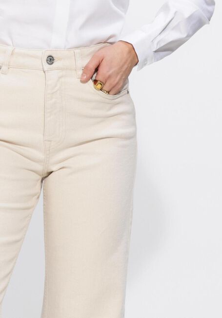Ecru SELECTED WOMEN Wide jeans SLFWIDE BEA-KORI HW JEANS - large