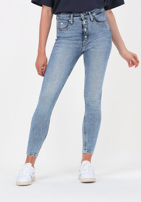Blaue CALVIN KLEIN Skinny jeans HIGH RISE SUPER SKINNY ANKLE - large