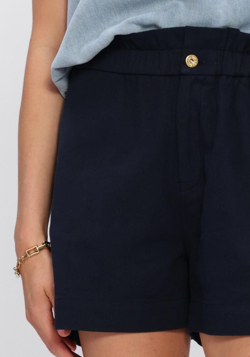 Blaue BY-BAR Kurze Hose LEON TWILL SHORT - large