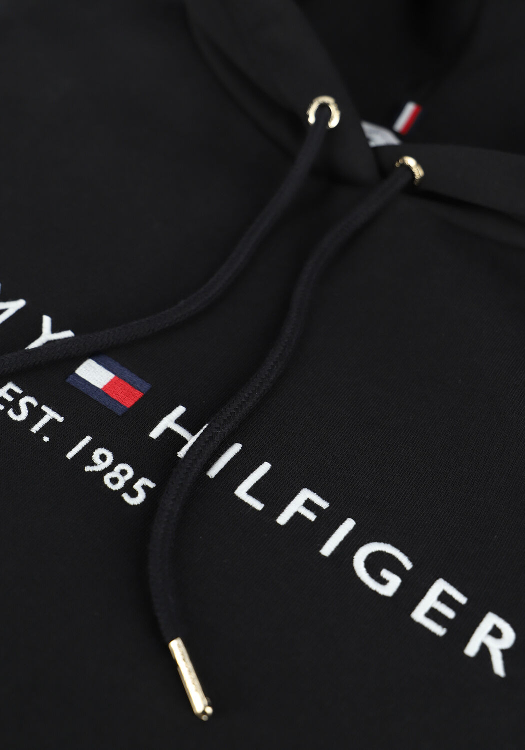 Schwarze TOMMY HILFIGER Pullover HERITAGE HILFIGER HOODIE LS - large