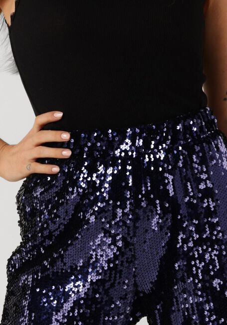 Blaue COLOURFUL REBEL Hose EMY SEQUINS FLARE PANTS - large