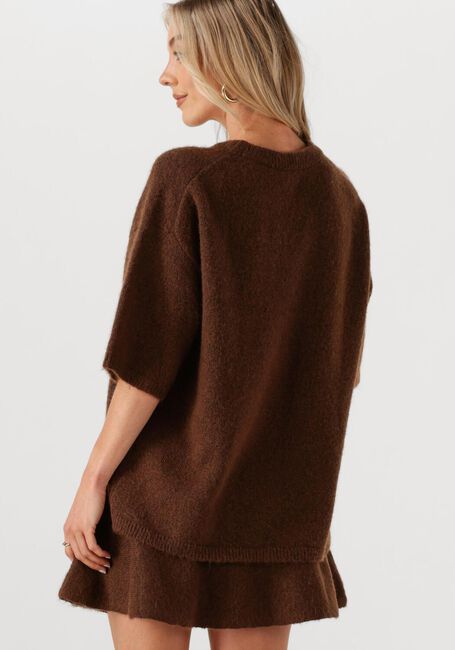 Braune EDITED Pullover KRISTINE WOOL KNIT T-SHIRT - large
