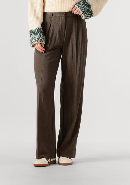 Braune OBJECT Weite Hose OBJKARA HW STRAIGHT PANT 142 - large