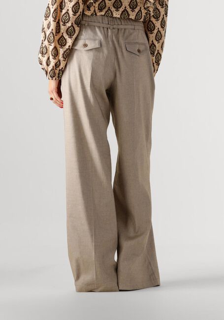 Beige SUMMUM Hose TROUSERS WIDE LINEN BLEND TWILL - large