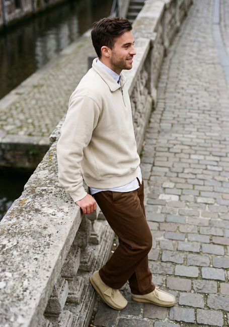 Beige FOR&Eacute;T Pullover RAIN HALFZIP SWEATSHIRT - large