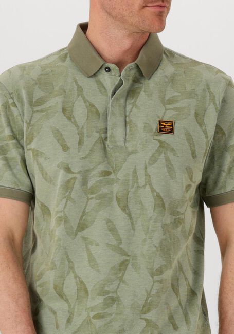 Grüne PME LEGEND Polo-Shirt TWO TONE PIQUE PRINTED - large