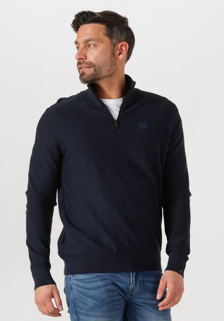 Dunkelblau PME LEGEND Pullover HALF ZIP COLLAR COTTON MODAL - large