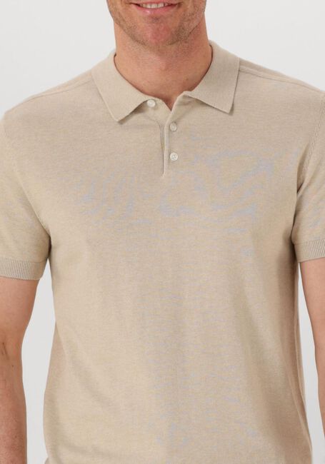 Beige SELECTED HOMME Polo-Shirt SLHBERG SS KNIT POLO NOOS - large
