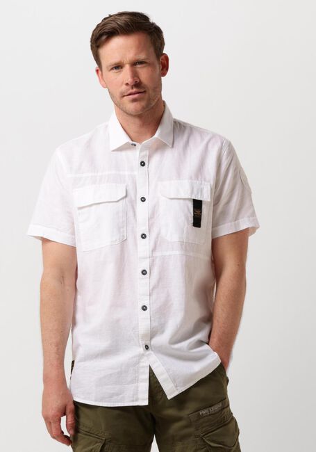Ecru PME LEGEND Casual-Oberhemd SHORT SLEEVE SHIRT CTN/LINEN - large