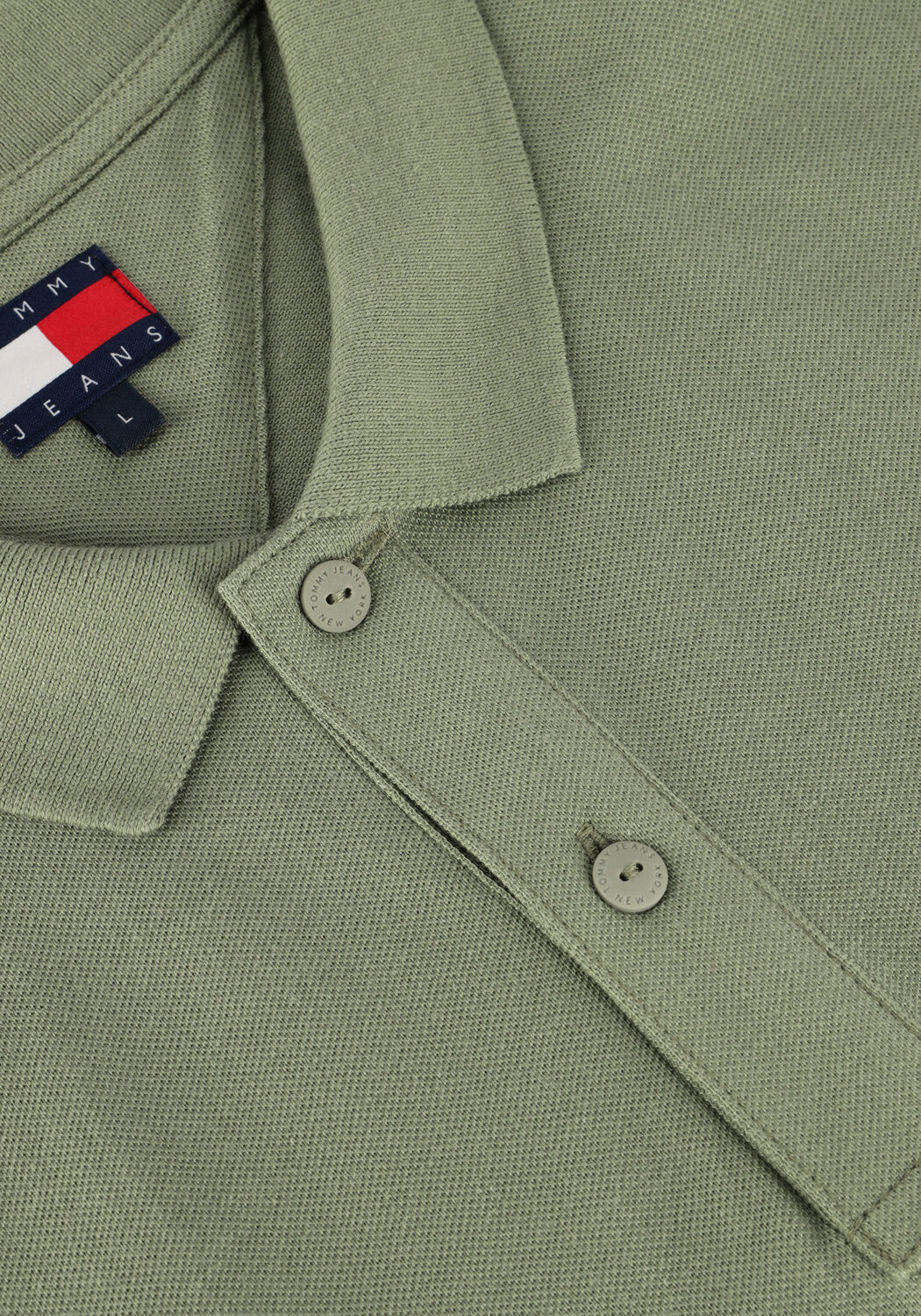 Gr&uuml;ne TOMMY JEANS Polo-Shirt TJM SLIM PLACKET POLO EXT - large