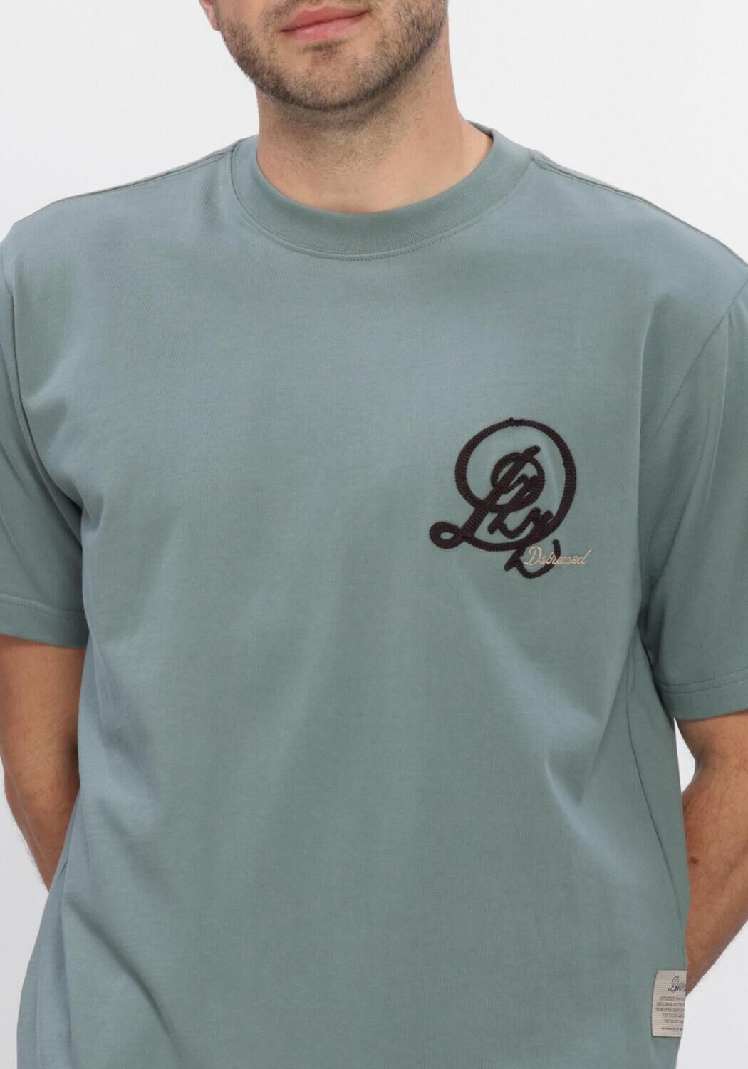 Gr&uuml;ne DSTREZZED Polo-Shirt COLLIN ARTWORK TEE - large