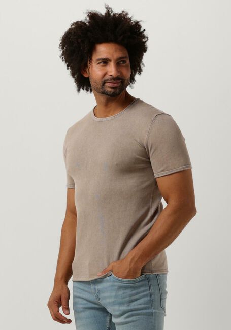 Sand PUREWHITE T-shirt FLAT KNITTED SHIRT SHORTSLEEVE WITH SMALL LOGO ON CHEST - large