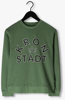 Grüne KRONSTADT Sweatshirt LARS ORGANIC/RECYCLED FLOCK PRINT CREW - medium