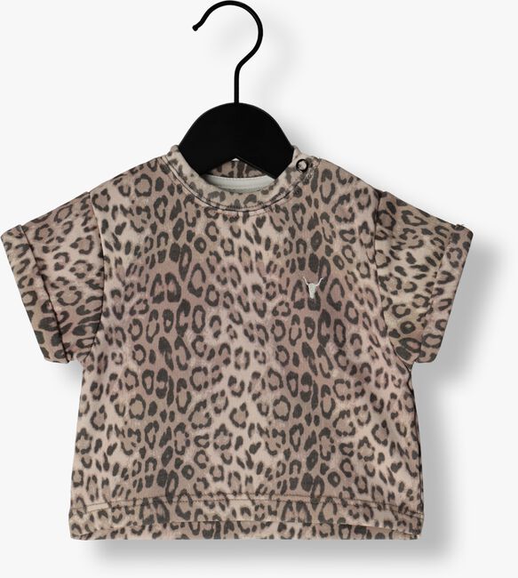 Braune ALIX MINI T-shirt BABY KNITTED ANIMAL SWEAT TOP - large