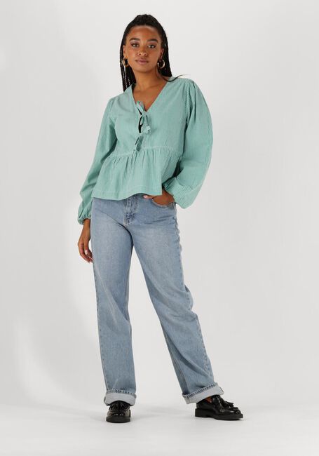 Grüne NEO NOIR Blusen ESMEE SMALL STRIPE BLOUSE - large