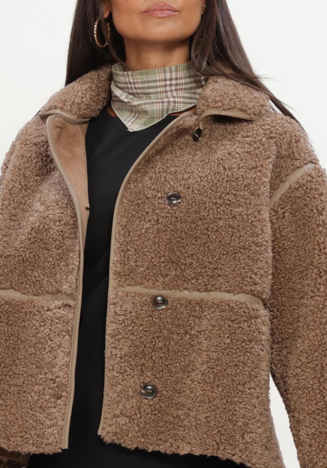 Braune NOTRE-V Teddy-Jacke NV-IELKJE - large