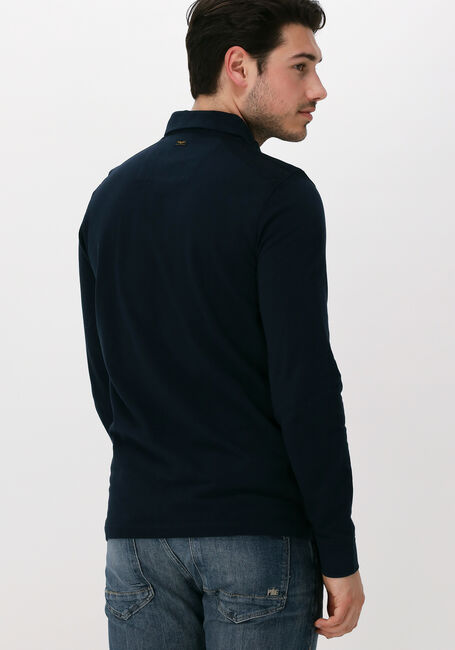 Dunkelblau PME LEGEND Casual-Oberhemd LONG SLEEVE POLO RUGGED PIQUE GARMENT DYE - large