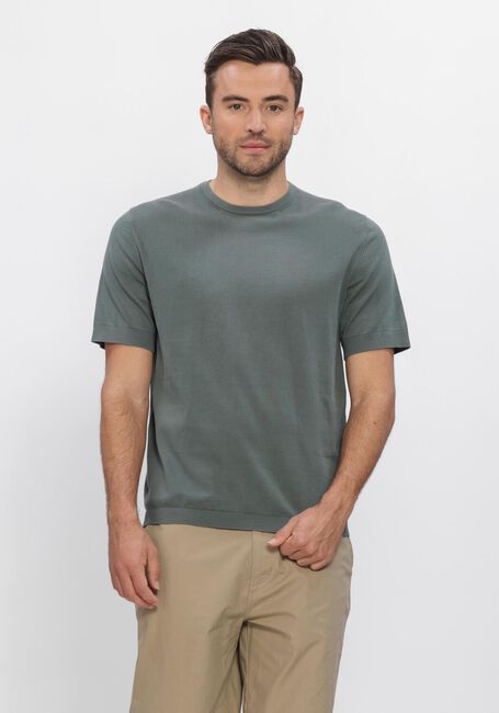 Gr&uuml;ne SELECTED MEN Polos & T-Shirts SLHTORINO SS KNIT CREW NECK  NOOS - large
