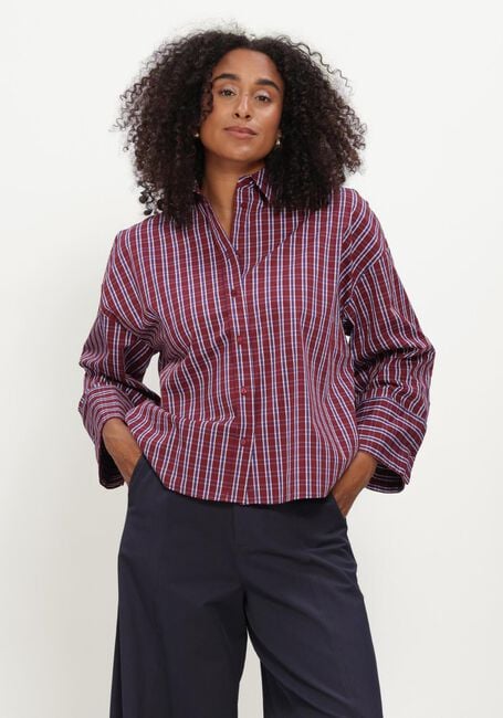 Rote CO'COUTURE Blusen RENEECC CHECK CUFF SHIRT - large