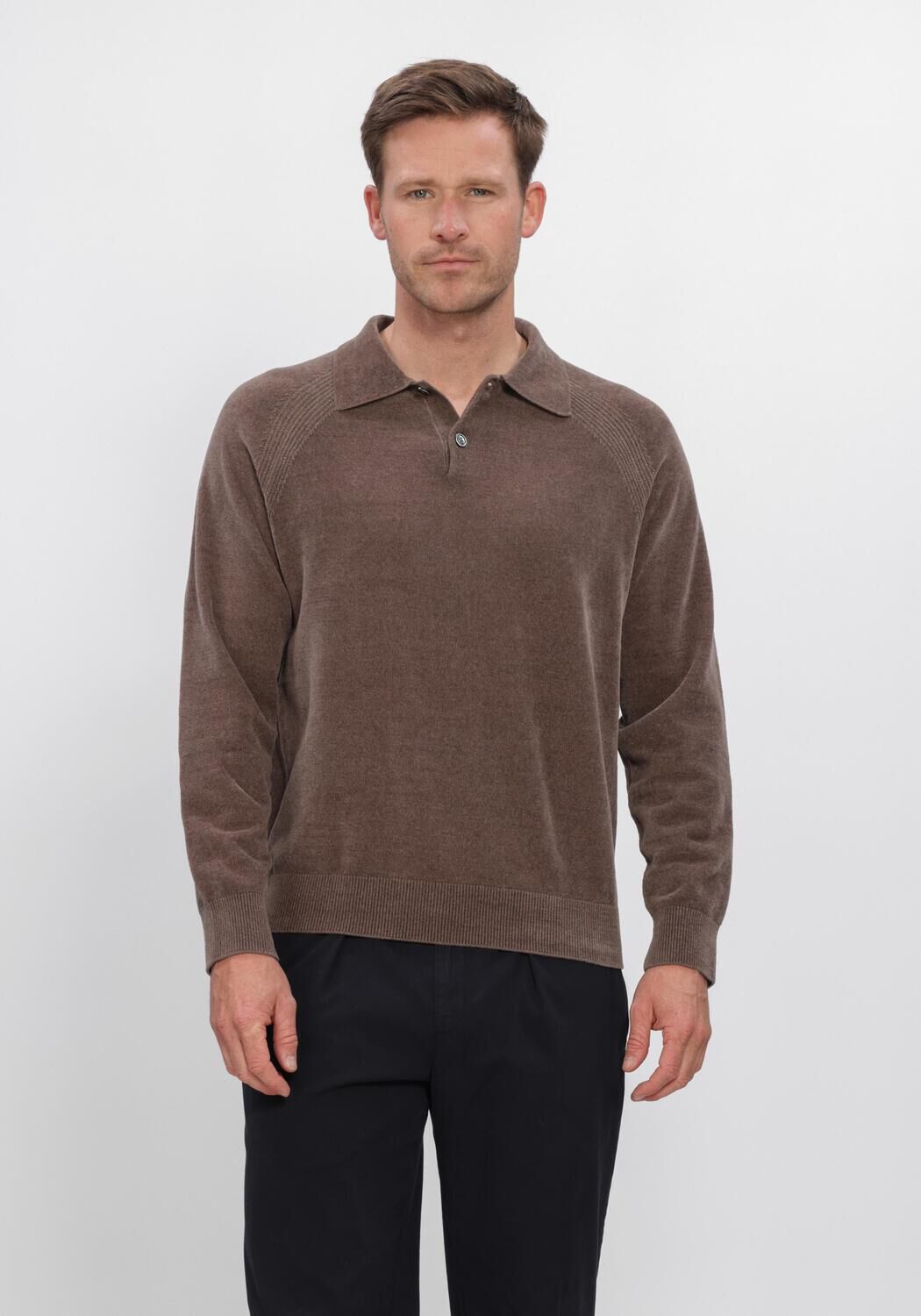 Braune PROFUOMO Pullover CHENILLE - large