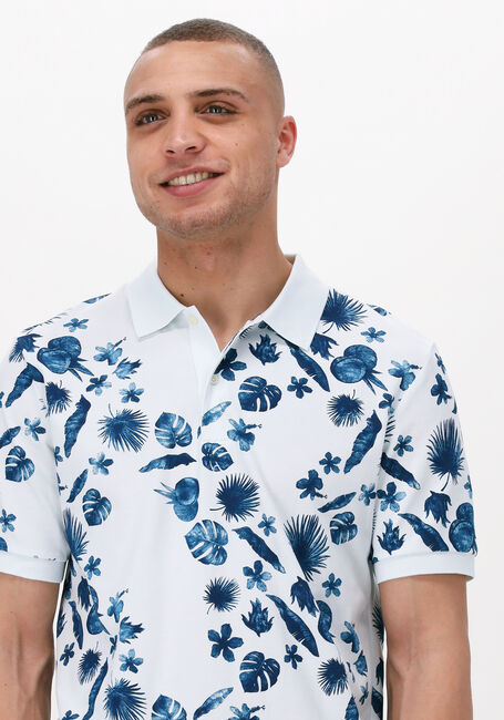 Weiße SCOTCH & SODA Casual-Oberhemd PRINTED PIQUE POLO IN ORGANIC COTTON - large