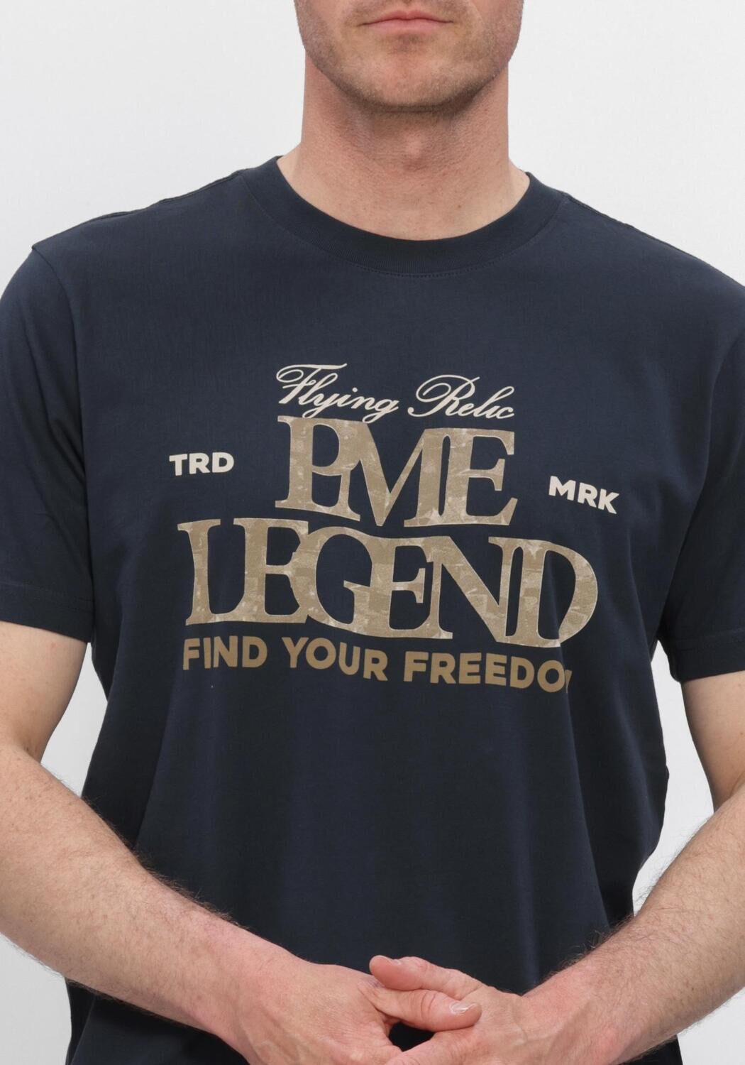 Dunkelblau PME LEGEND T-shirt SHORT SLEEVE R-NECK BIG ART PACKAGE - large