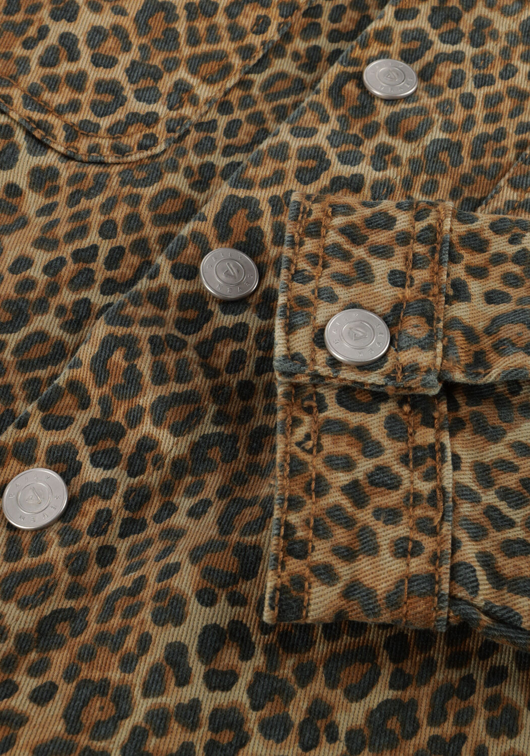 Braune DAILY7 Jeansjacke TWILL JACKET ANIMAL - large