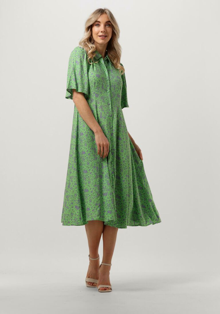 grüne y.a.s. midikleid yasstelli 2/4 midi shirt dress s. YN7926