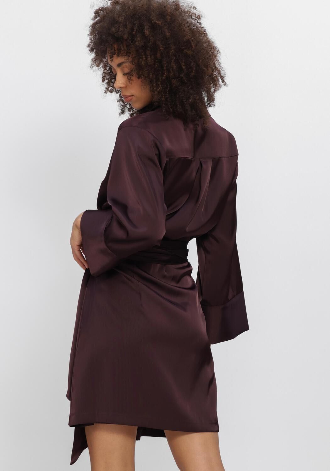 Bordeaux DANTE6 Minikleid NOANNE SATIN-WRAP DRESS - large