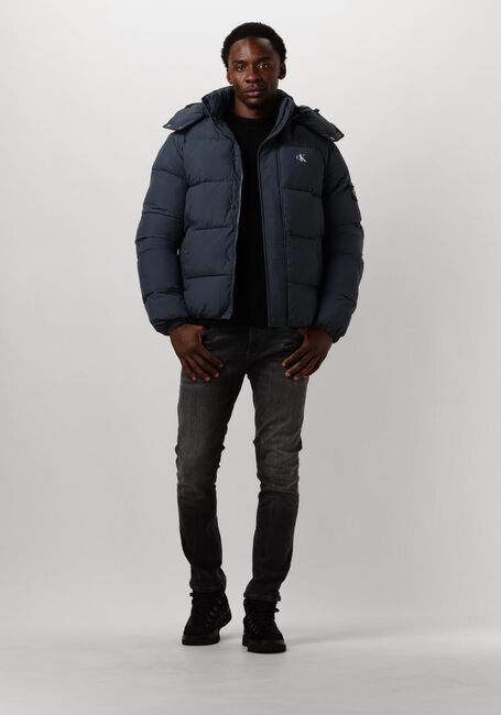 Blaue CALVIN KLEIN Wattierte Jack ESSENTIALS NON DOWN JACKET - large
