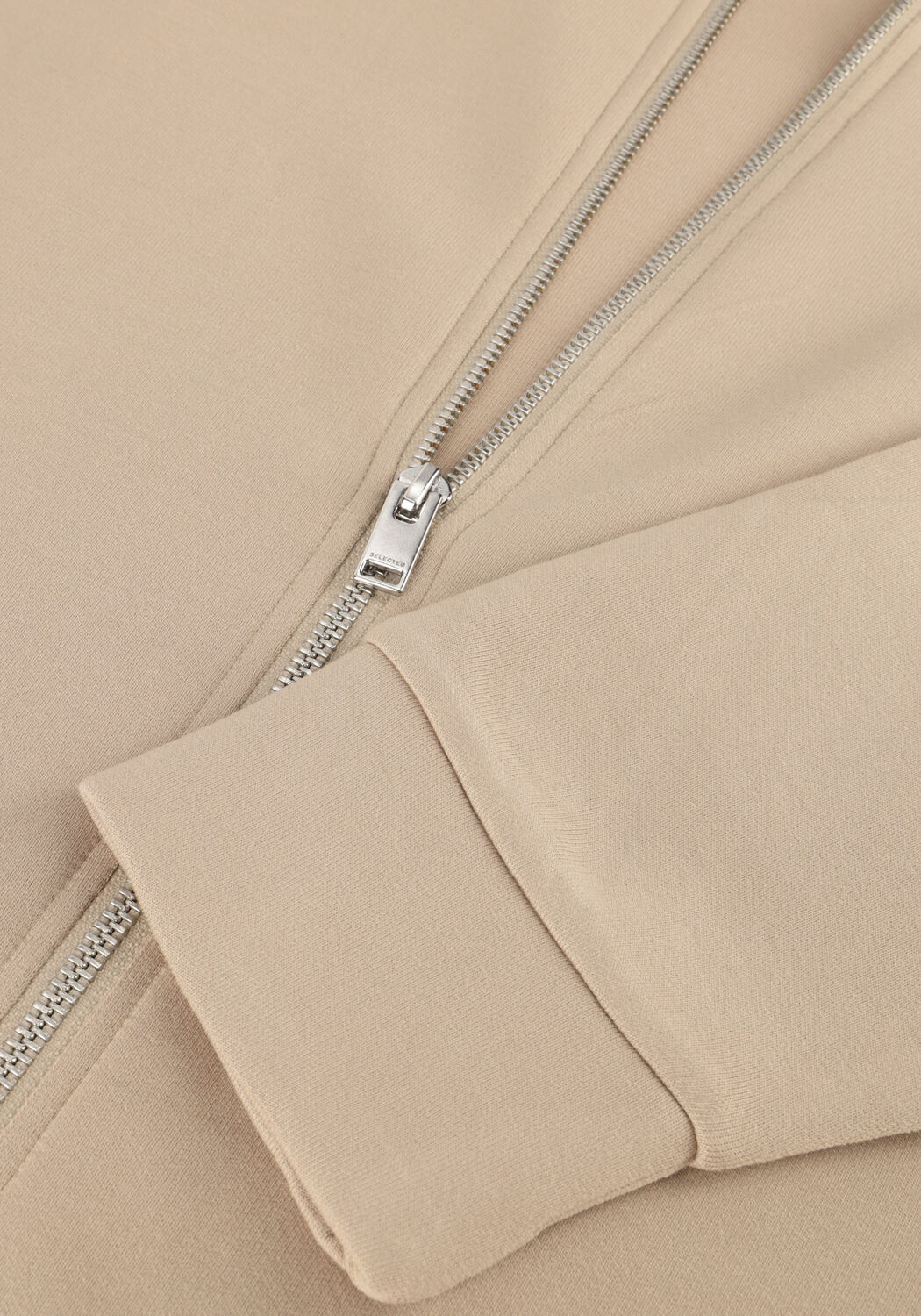 Beige SELECTED MEN Strickjacke SLHEMANUEL SOFT FULL ZIP SWEAT NOOS - large