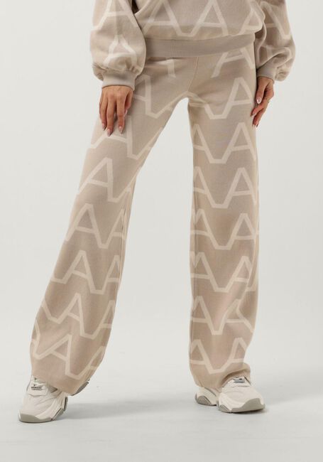 Sand ALIX THE LABEL Weite Hose LADIES KNITTED A JACQUARD PANTS - large