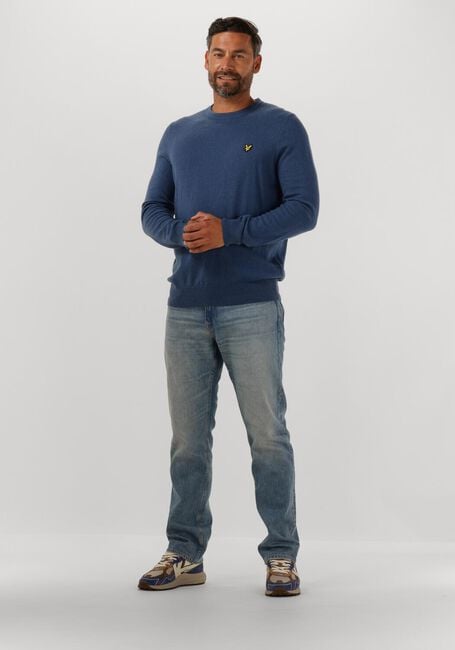 Blaue LYLE & SCOTT Pullover COTTON MERINO CREW NECK JUMPER - large