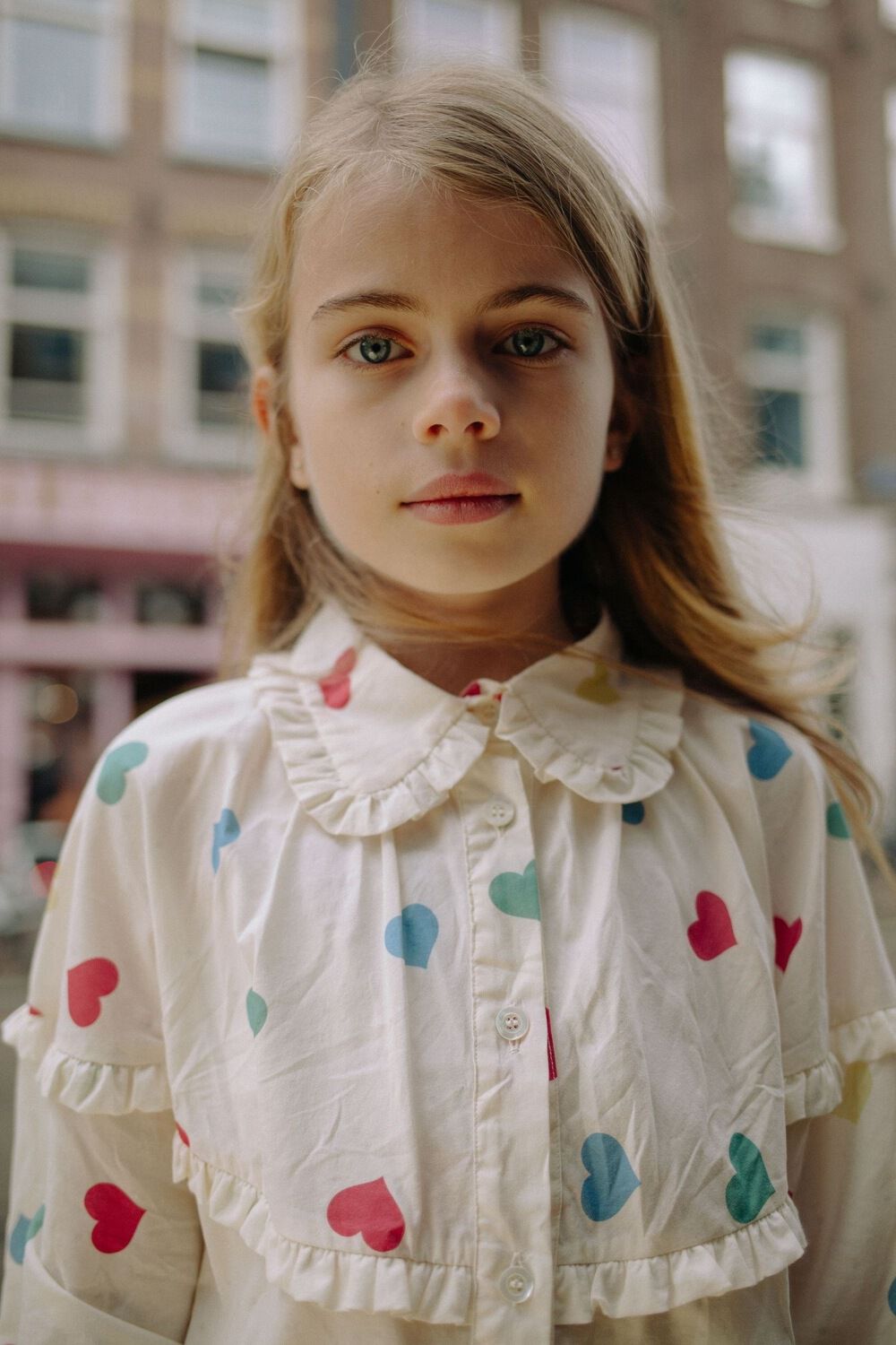 Mehrfarbige/Bunte CALL ME FRANKIE Blusen HEART BLOUSE - large