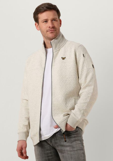Nicht-gerade weiss PME LEGEND Strickjacke ZIP JACKET JACQUARD INTERLOCK SWEAT - large