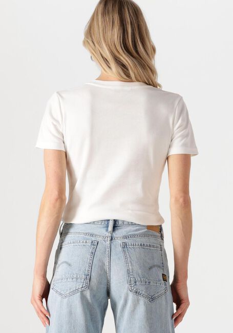 Weiße TOMMY HILFIGER T-shirt NEW SLIM CODY V-NK SS - large