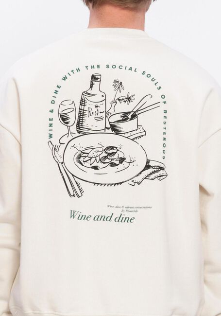 Ecru RESTER&Ouml;DS Sweatshirt DRAKE CREW BACK PRINT - large
