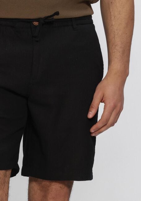 Schwarze ANERKJENDT Kurze Hose AKJAMES COT-LINNEN-VIS SS SHORT - large