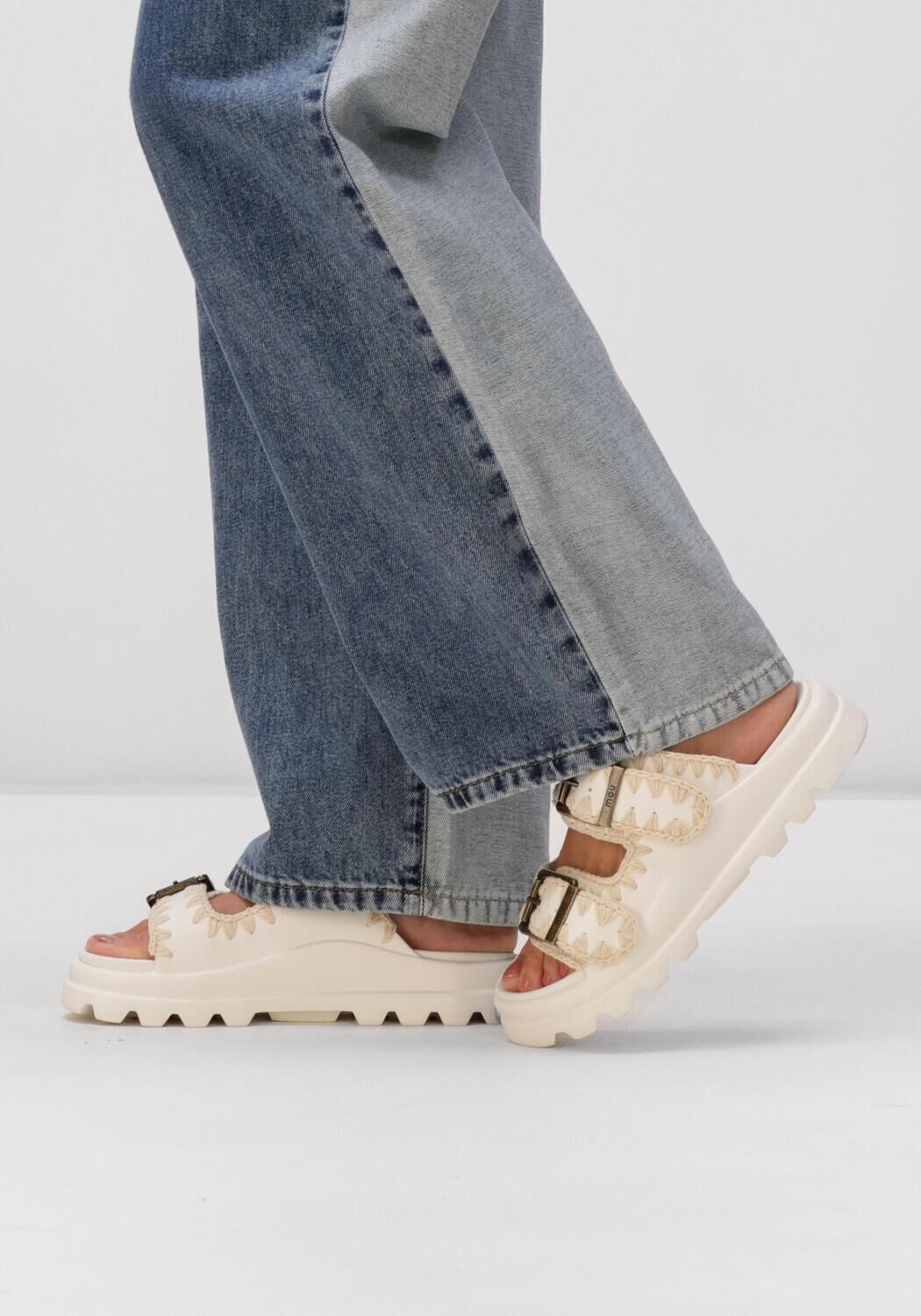 Wei&szlig;e MOU Badelatschen EVA ONE-PIECE SLIDE TWO-BUCKLES - large