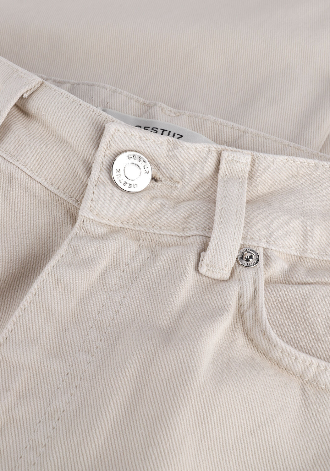 Ecru GESTUZ Mom jeans DENA HW MOM TWILL JEANS - large