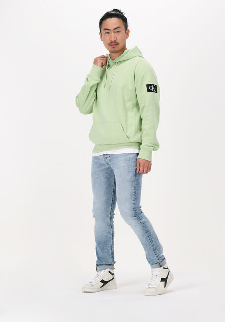 Grüne CALVIN KLEIN Sweatshirt MONOGRAM SLEEVE BADGE HOODIE - large