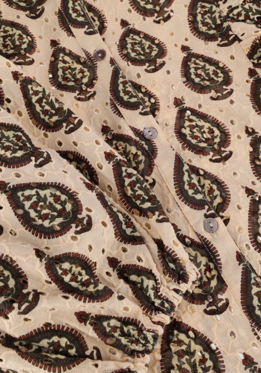 Beige SUMMUM Blusen LONGSLEEVE BLOUSE PRINT BRODERY - large