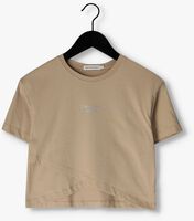 Beige CALVIN KLEIN T-shirt STACK LOGO OVERLAP T-SHIRT - medium