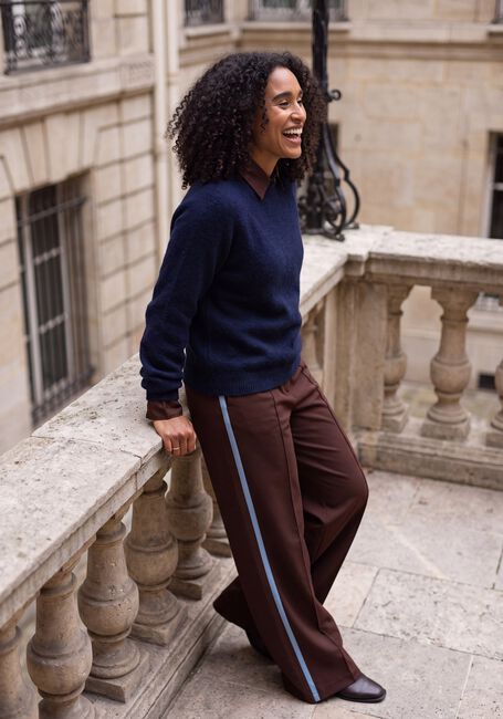 Bordeaux POM AMSTERDAM Blusen ROBIN CHOCOLATE BROWN - large