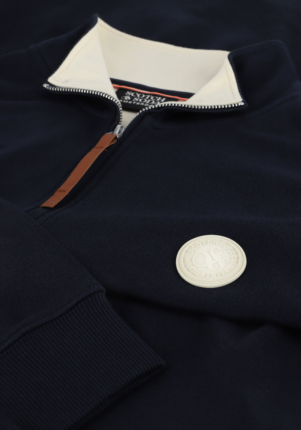 Dunkelblau SCOTCH & SODA Sweatshirt HALF-ZIP TRACK TOP WITH FAUX L - large